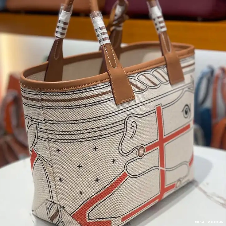 Cheap Motif au Steeple with 25 Plume Bag Canvas Hermes In Fil H Beige Quadrige 0506
